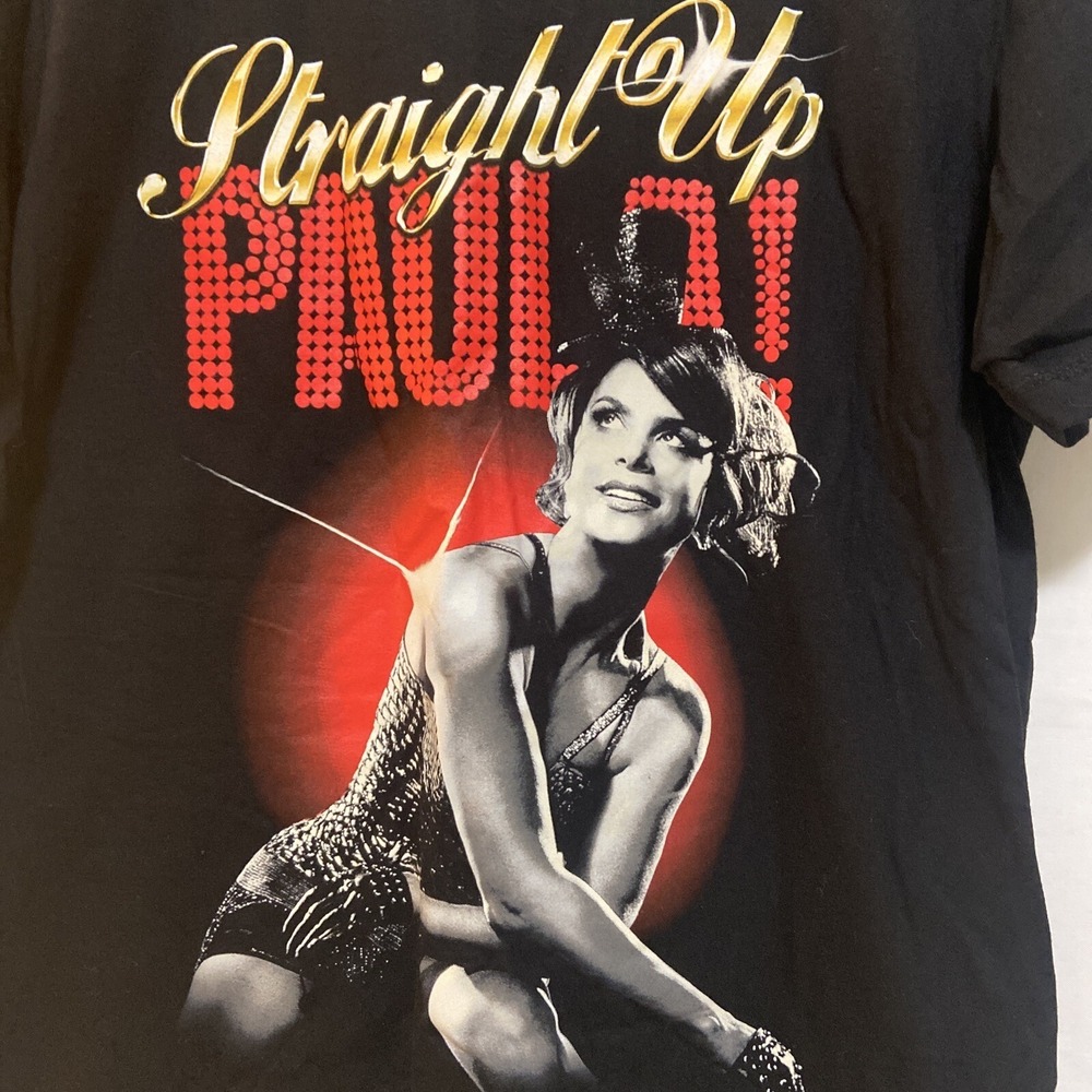 PAULA ABDUL STRAIGHT UP PAULA 2018 TOUR CONCERT T SHIRT Womens‎ L Black NWOT
